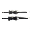 Grey Cat & Dog Bow Tie Collar, Adjustable S (17-32cm)