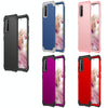 For Galaxy S20 Plus PC + Silicone Three-piece Shockproof Protection Case(Black)