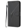 For Redmi K70 Triangle Pattern Buckle Clasp Leather Phone Case(Black)