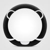 Car Steering Wheel Cartoon Short Fluff Handle Cover, Size: 38cm(Black D Shape)