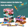 QBT01 Children Double-Sided Wooden Puzzle Bar Puzzle Toy(Pig (Yellow) + Pig (Green))