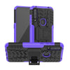 For Alcatel 3L (2020) Tire Texture Shockproof TPU + PC Protective Case with Holder(Purple)