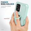 For Samsung Galaxy A73 5G 3 in 1 Ring Holder PC + TPU Phone Case(Mint Green)