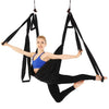 6 Handles Bodybuilding Handstand Inelasticity Aerial Yoga Hammock(Black)