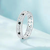 S925 Sterling Silver Platinum Zircon Vintage Iris Hollow Pattern Ring(No.6)