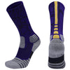 Basketball Stockings Boxing Roller Skating Riding Sports Socks, Size: XL 43-46 Yards(Purple Yellow)