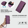 For Samsung Galaxy XCover6 Pro Magnetic Closure Nine Card Slots Zipper Leather Case with Hand Strap(Purple)