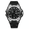 BINBOND B885 Outdoor Sports Timing Dual-Display Waterproof Electronic Watches(Black-White-Black)