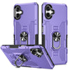 For Samsung Galaxy A06 4G Ring Holder Armor Hybrid Phone Case(Purple)