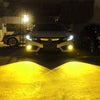 H11 2 PCS DC12-24V / 10.5W Car Double Colors Fog Lights with 24LEDs SMD-3030 & Constant Current, Box Packaging(White Light + Gold Light)