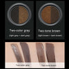 GECOMO Double Color Air Cushion Eyebrow Makeup Dye Palette With Eyebrow Brush(Grey)