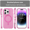 For iPhone 14 Pro Max MagSafe Frosted Translucent TPU + PC Full Coverage Phone Case(Pink)