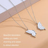 Sisters Mother and Daughter Alloy Drip Oil Butterfly Necklace Clavicle Chain(Silver)