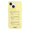 For iPhone 13 Skin Feeling Jelly TPU Hybrid PC Phone Case(Animal Lines Yellow)