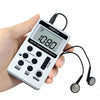 Portable AM / FM Two Bands Rechargeable Stereo Radio Mini Receiver with & LCD Screen & Earphone Jack & Lanyard (White)