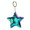 2 PCS Cute Chaveiro Star Keychain Glitter Pompom Sequins Key Chain Gifts for Women Llaveros Mujer Car Bag Accessories Key Ring(Green)