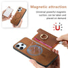 For Redmi K70 / K70 Pro 5G Retro Magsafe Cross Leather Ring Holder Card Bag Phone Case(Brown)