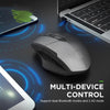 Inphic PM6 6 Keys 1000/1200/1600 DPI Home Gaming Wireless Mechanical Mouse, Colour: Black Wireless Charging Silent Version