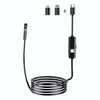 AN112 8mm Double Lenses HD Industry Endoscope Type-C + Micro USB + 8 Pin Connection, Length:5m Hard Tube