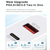 20W PD Type-C + QC 3.0 USB Interface Fast Charging Travel Charger with USB to 8 Pin Fast Charge Data Cable EU Plug