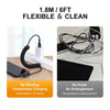 ENKAY Hat-Prince 3 in 1 6A USB to 8 Pin+Type-C+Micro USB Supper Fast Charge Spring Cable, Length: 1.8m(Black)