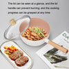 22cm With Cover Boil Instant Noodles Non-Stick Pan Baby Food Supplement Pan Maifan Stone Small Milk Pot(Pink)