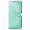 For  Alcatel 1S (2020) Embossed Mandala Pattern TPU + PU Horizontal Flip Leather Case with Holder & Three Card Slots & Wallet(Green)