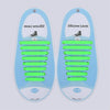16 PCS / Set Running No Tie Shoelaces Fashion Unisex Athletic Elastic Silicone ShoeLaces(Green)