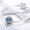 DIY Beaded Bracelet Accessories S925 Pure Silver Blue Beads Silver Accessories