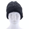 Wavy Textured Knitted Bluetooth Headset Warm Winter Beanie Hat with Mic for Boy & Girl & Adults(Black)