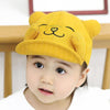 MZ8986 Cartoon Cat Embroidery Pattern Baby Hat Spring and Autumn Thin Cap Children Sunscreen Sun Hat, Size: Suitable for Baby 6-24 Months(Yellow)