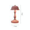 Retro Charging Table Lamp Bedroom Bed LED Eye Protection Light(LD05 Lotus Rose Red)
