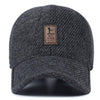 Winter Casual Baseball Cap Outdoor Thickened Warm Bomber Hats for Men, Hat Size:Adjustable(Dark Gray)