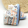 Baby Toddler  Shoes Thick Cotton Shoes Soft Bottom Warm High-top Children Shoes, Size:0-12 Month(Blue)