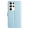 For Samsung Galaxy S25 Ultra 5G Silk Texture Horizontal Flip Leather Phone Case(Light Blue)