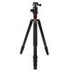 Triopo MT-2804C Adjustable Portable Aluminum Tripod with NB-2S Ball Head for Canon Nikon Sony DSLR Camera(Black)