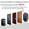 Wireless Doorbell Chime 300m Range, 58 Melodies, EU Plug, Black