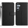For Samsung Galaxy A26 5G Rhombic Grid Texture Leather Phone Case(Black)