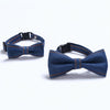 Dark Blue Denim Cowboy Bow Tie Pet Collar, S (16-32cm), Cats & Dogs