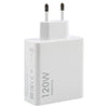120W USB Fast Charger with 1m USB to Type-C Cable, Plug Type:EU Plug(White)