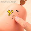 Cartoon LED Portable Night Light USB Rechargeable Plug-in Bedroom Bedside Lamp(Yellow)