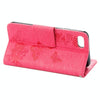 For  iPhone 8 & 7   Pressed Flowers Butterfly Pattern Horizontal Flip Leather Case with Holder & Card Slots & Wallet(Magenta)