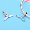 S925 Sterling Silver Ocean Fishtail Pendant Necklace DIY Accessories