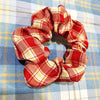 10 PCS Ball Head Ponytail Plaid Large Intestine Hair Tie(Red)