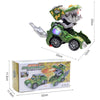 HG-884 Spray Deformation Dinosaur Fighting Vehicle Light Music Automatic Rotating Children Toys(Yellow)