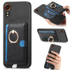 For Samsung Galaxy XCover 7 Retro Cross Leather Ring Side Insert Card Bag MagSafe Phone Case(Black)