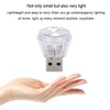 Car Diamond Model USB Ambient Light Charge-Free Plug And Play LED Decorative Lights(White Light)
