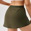 Women Sports Fake Two-Piece Quick-Drying Breathable Fitness Yoga Skirt Pants, Size: S(Green)