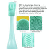 Hand-Held Silicone Cleansing Brush And Mask Brush Green White Double-head Knife