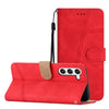 For Samsung Galaxy S25+ 5G Skin-feel Stitching Leather Phone Case(Red)